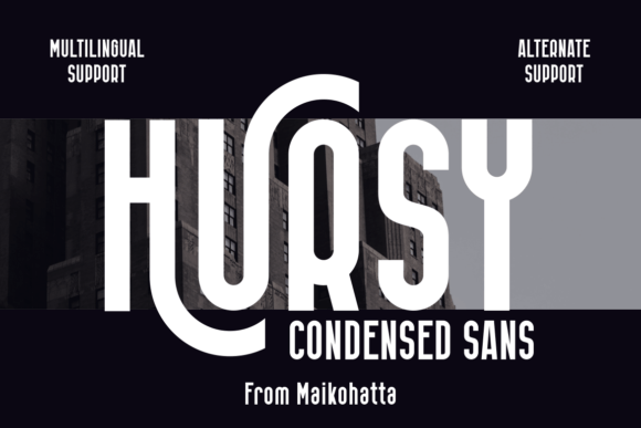Hursy: A Bold Condensed Font for Scroll-Stopping Marketing