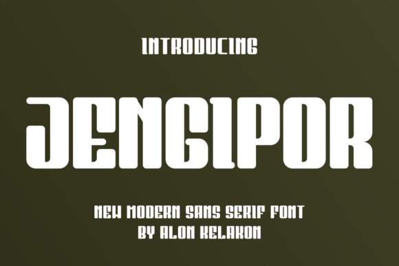 Jengipor: A Modern Sans Serif Display Font for Digital Brands