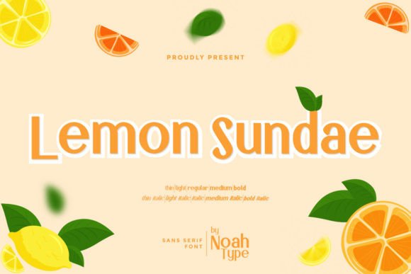 Lemon Sundae: A Fresh, Polished Serif Font for Small Business Branding