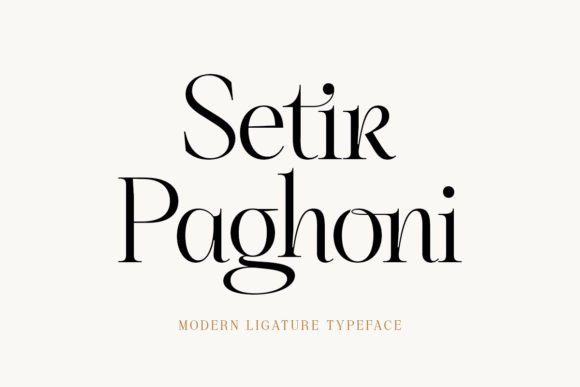 Setir Paghoni: A Modern Serif Font That Elevates Digital Branding