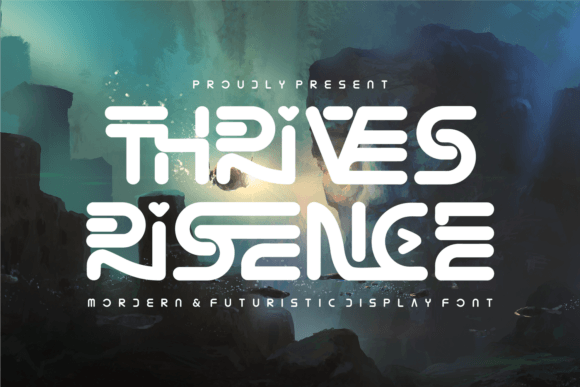 Thrives Risence: A Futuristic Sans Serif Font for Digital Design